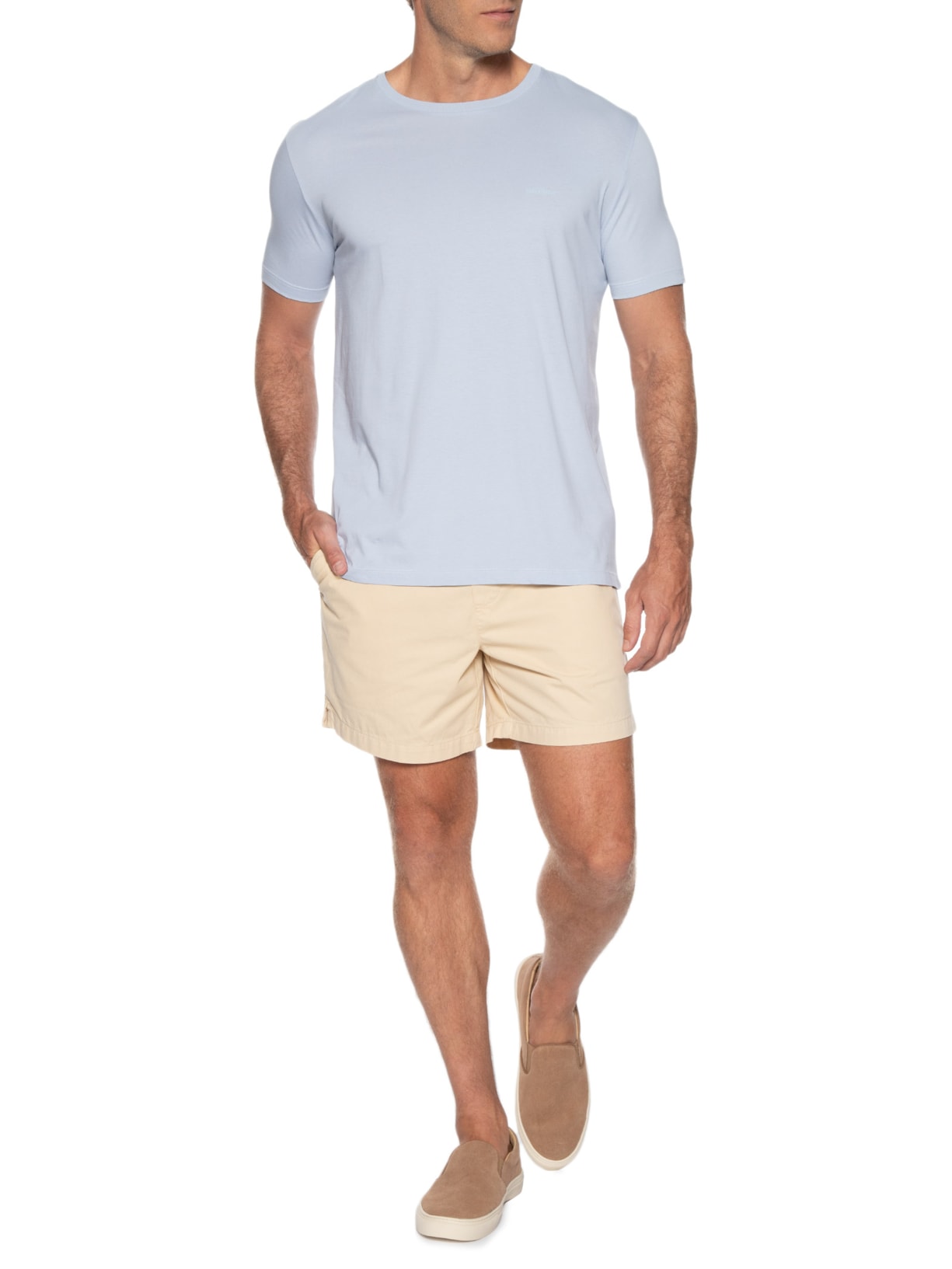 Camiseta Masculina Pima Leve Logo Azul Oficina Reserva