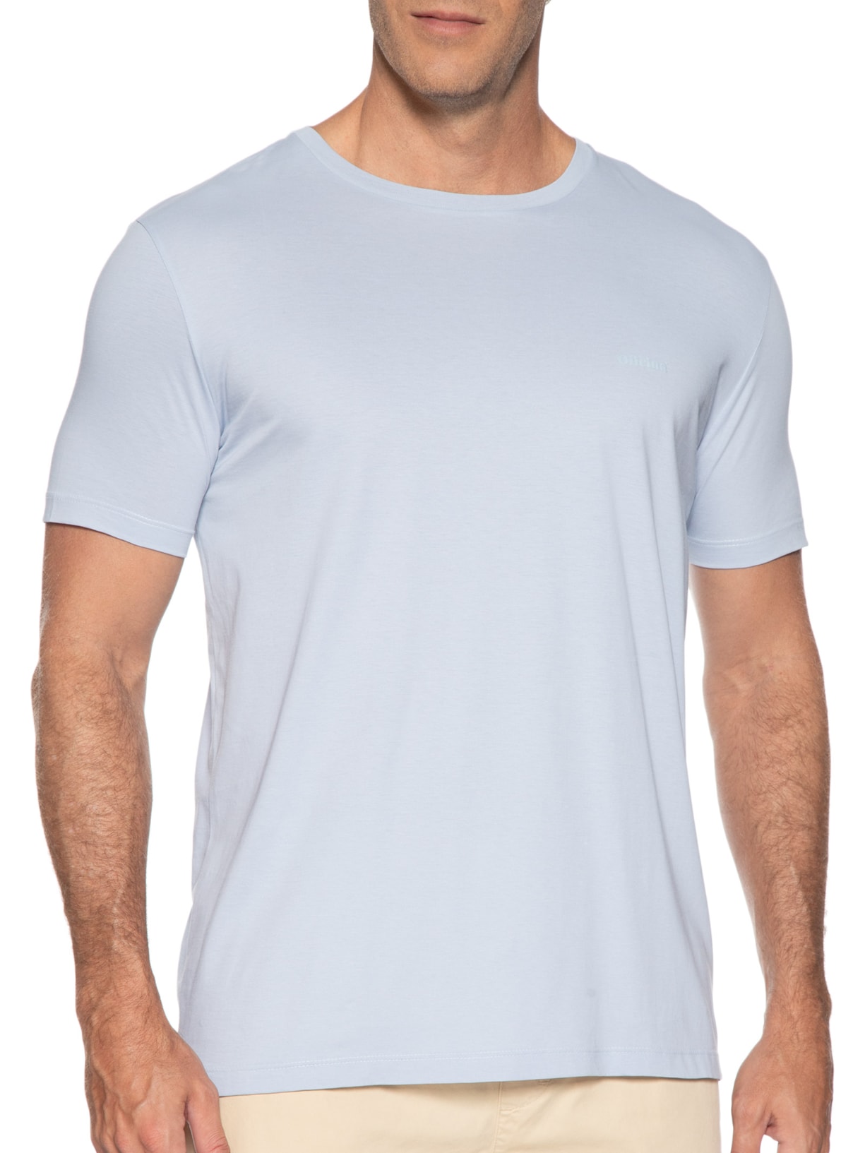 Camiseta Masculina Pima Leve Logo Azul Oficina Reserva