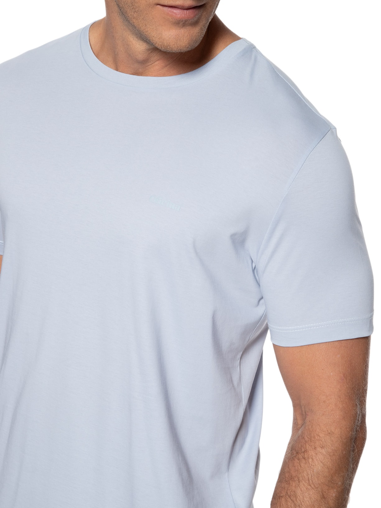 Camiseta Masculina Pima Leve Logo Azul Oficina Reserva