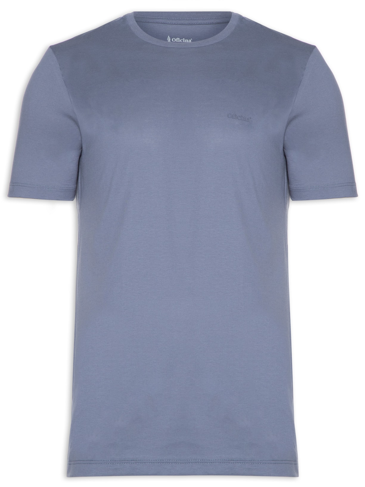 Camiseta Masculina Pima Leve Logo - Azul