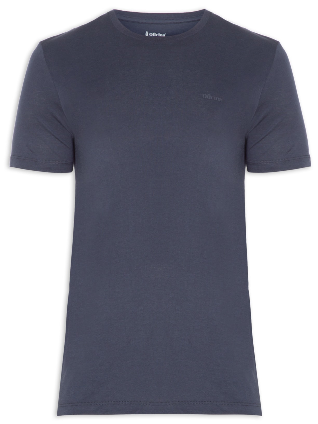 Camiseta Masculina Pima Leve Logo - Azul