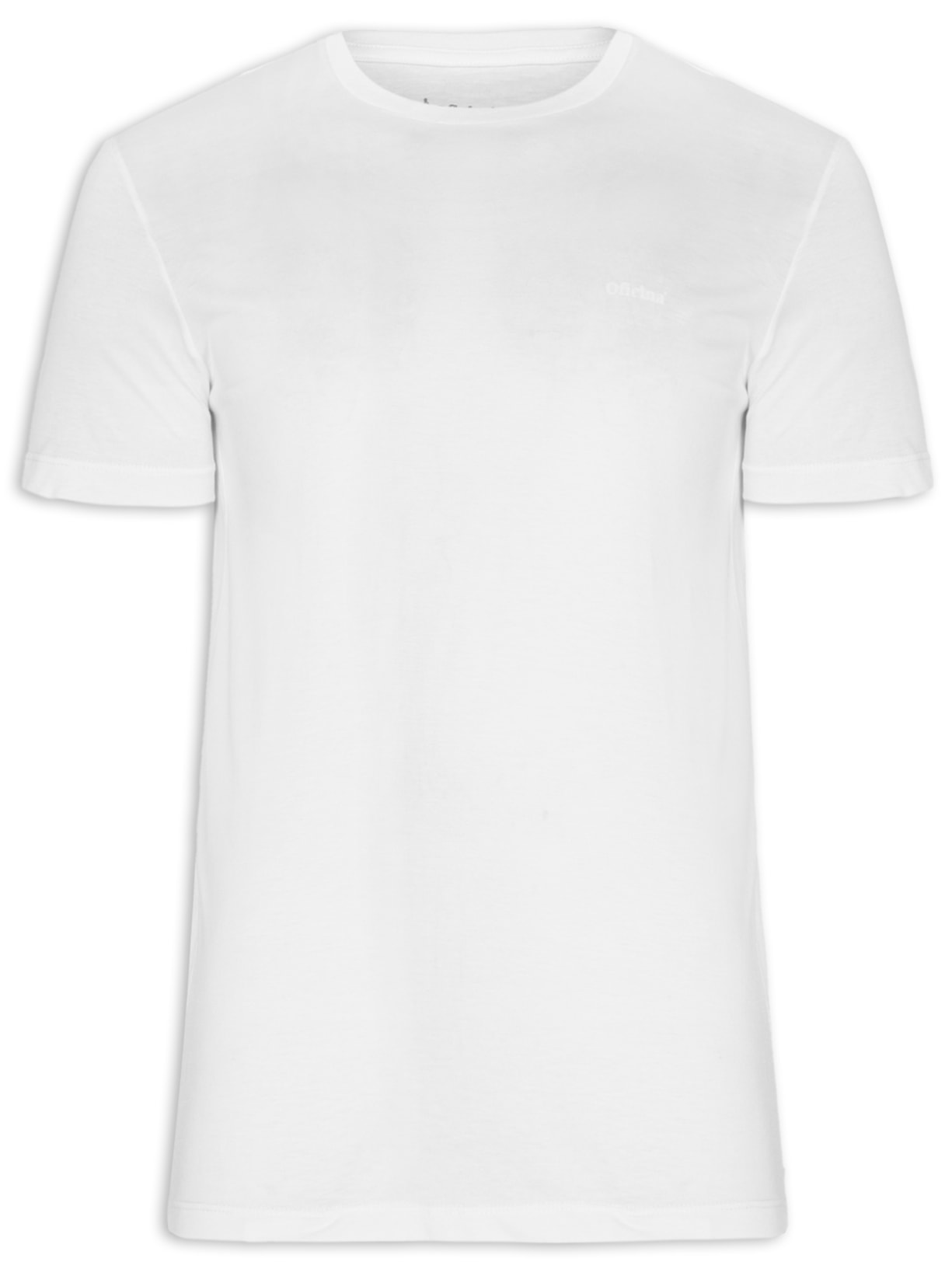 Camiseta Masculina Pima Leve Logo - Branco