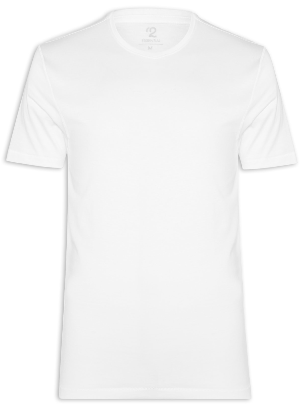 Camiseta Masculina Pima Manga Curta Branco '2 Essential