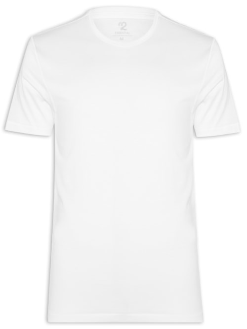 Camiseta Masculina Pima Manga Curta - Branco