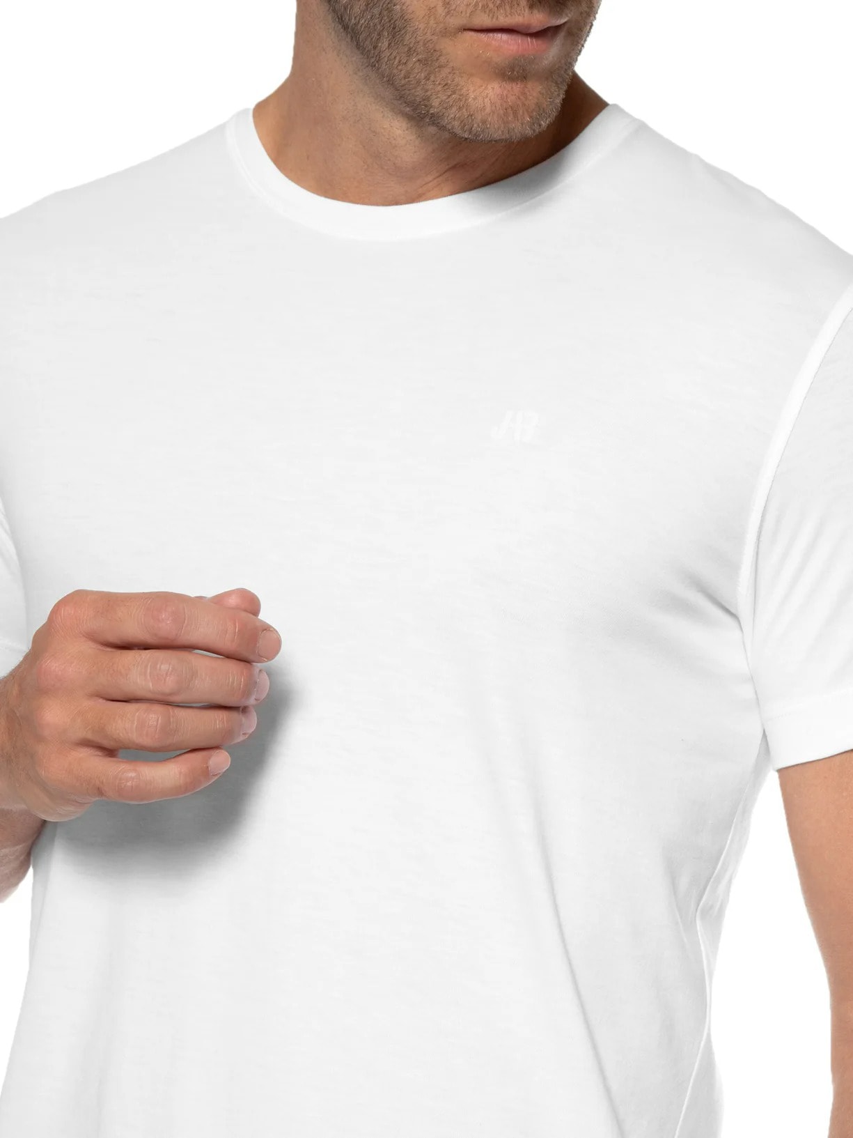 Camiseta Masculina Pima Peruano Branco Jab