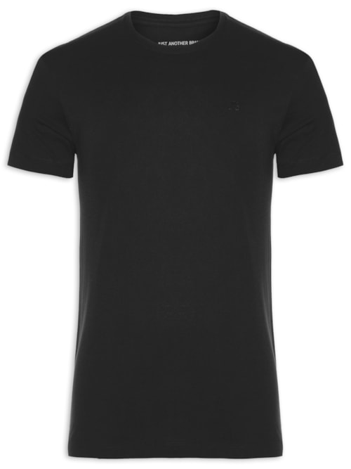 Camiseta Masculina Pima Peruano - Preto