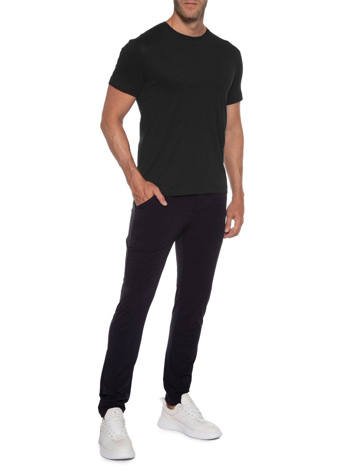 Camiseta Masculina Pima Peruano Preto Jab