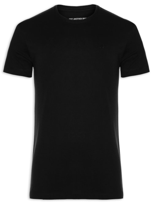 Camiseta Masculina Pima Peruano - Preto
