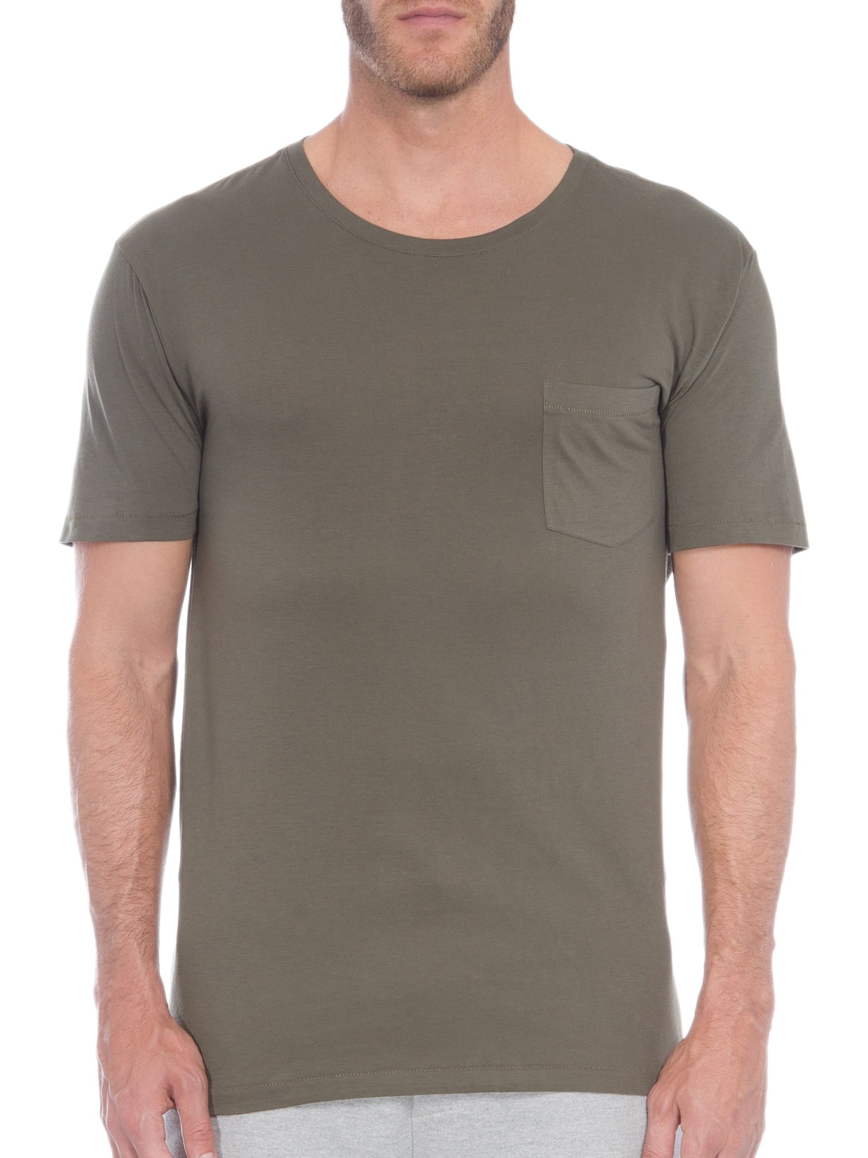 Camiseta Masculina Pima Pocket Verde Osklen