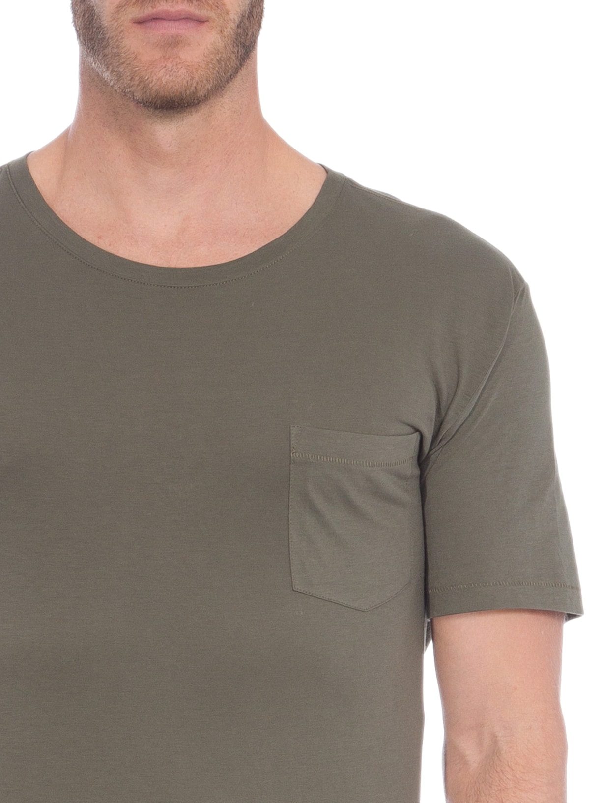 Camiseta Masculina Pima Pocket Verde Osklen