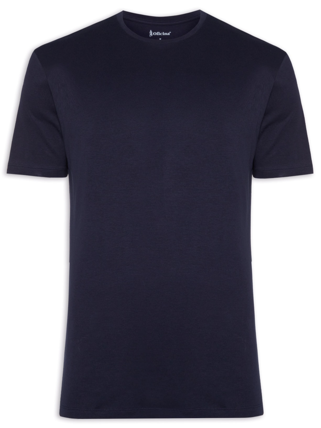 Camiseta Masculina Pima Premium Gola Careca Manga Curta - Azul