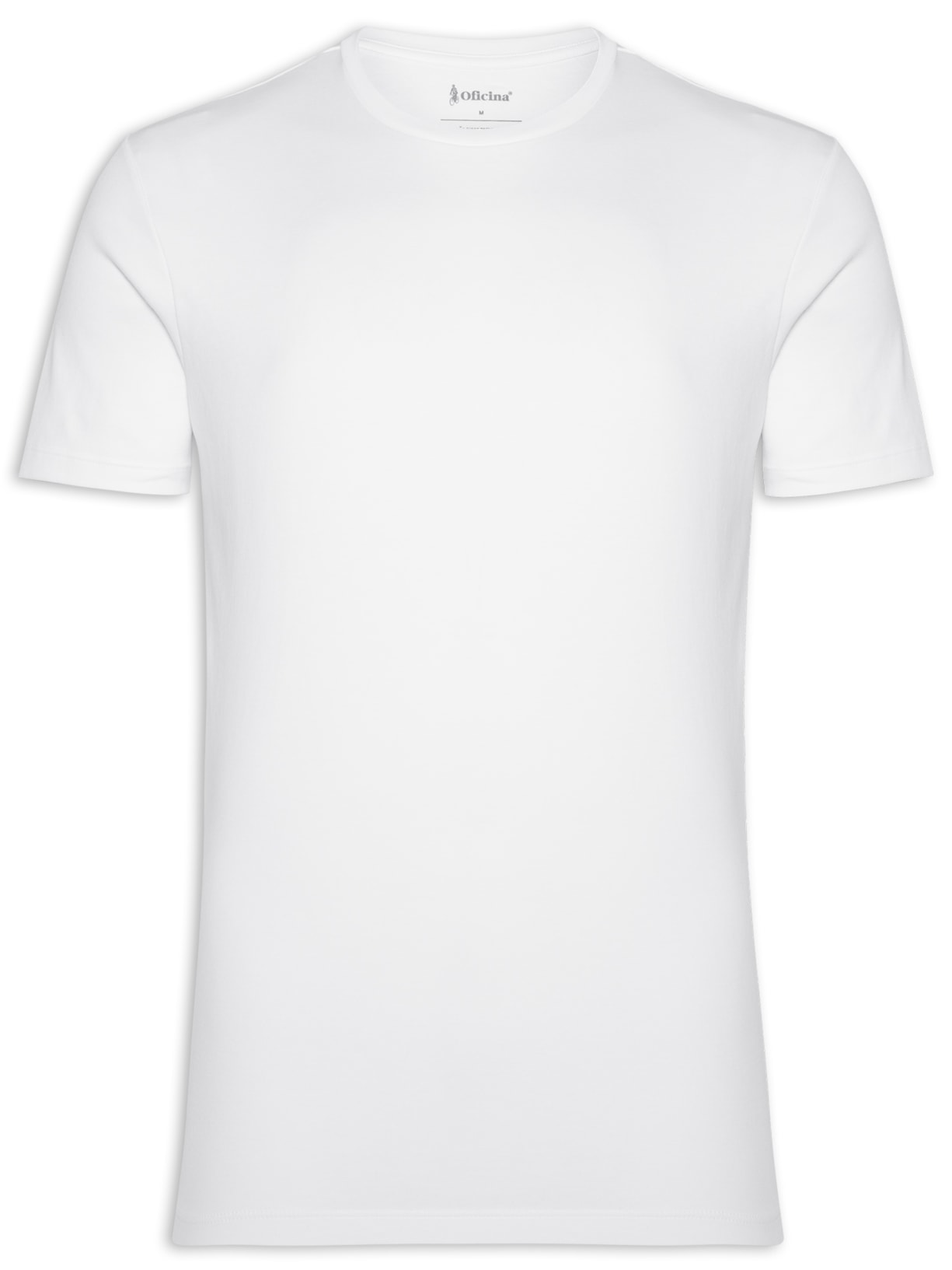 Camiseta Masculina Pima Premium Gola Com Manga Curta - Branco
