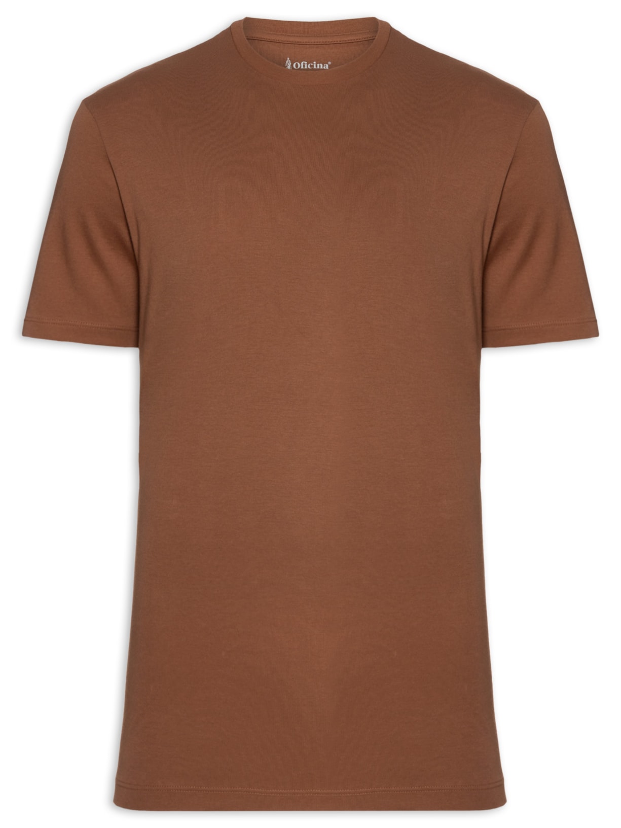 Camiseta Masculina Pima Premium Manga Curta - Marrom