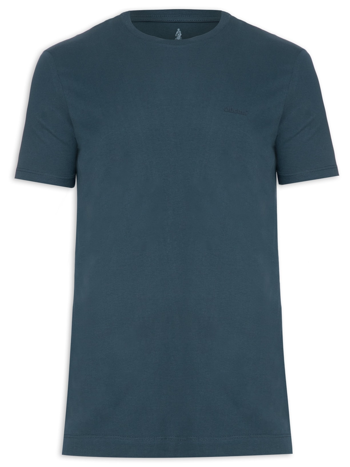 Camiseta Masculina Pima Silk Oficina Manga Curta - Azul