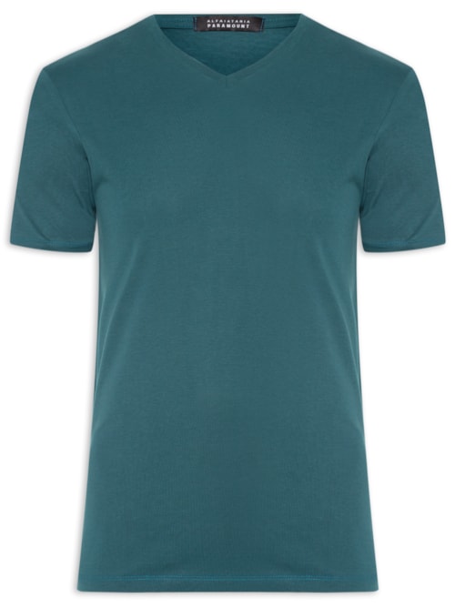 Camiseta Masculina Pima Touch Gola V Manga Curta - Verde