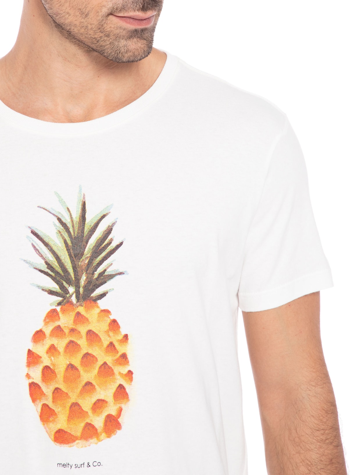 Camiseta Masculina Pine Branco Melty Rj