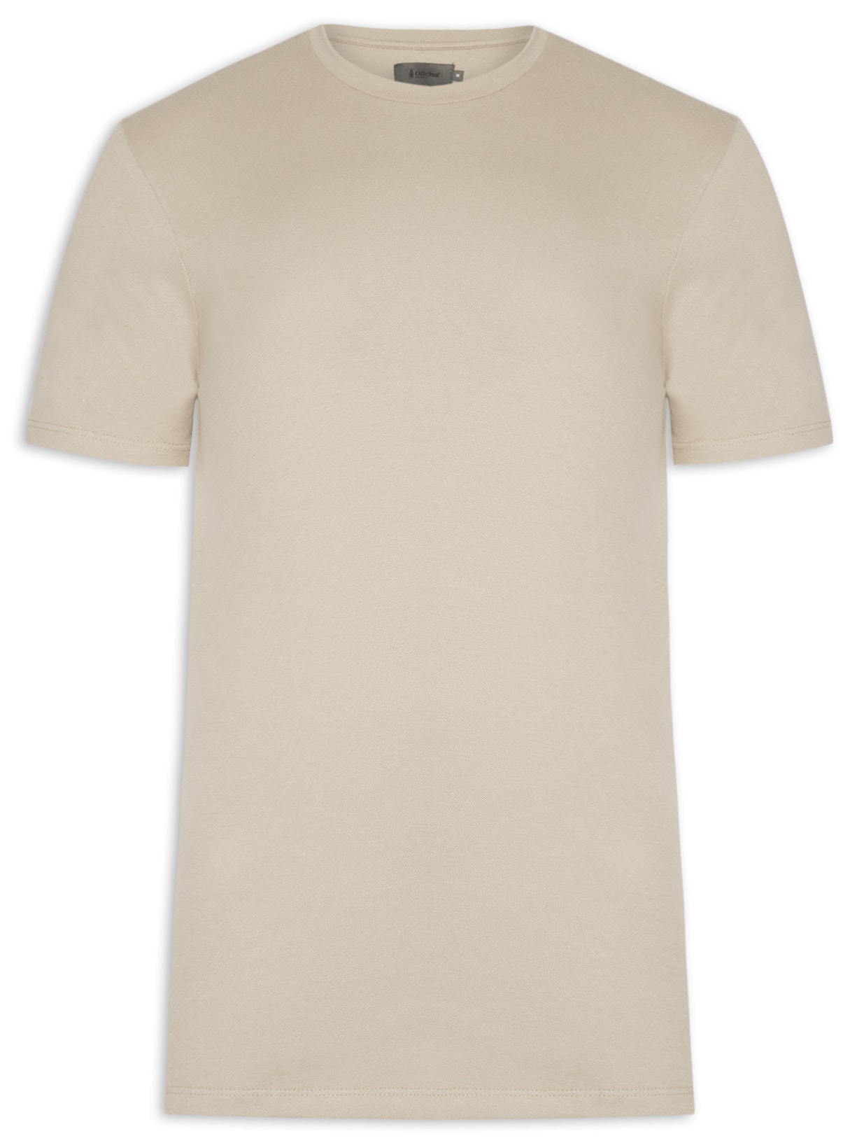 Camiseta Masculina Piquê De Algodão Com Elastano Bege Oficina Reserva