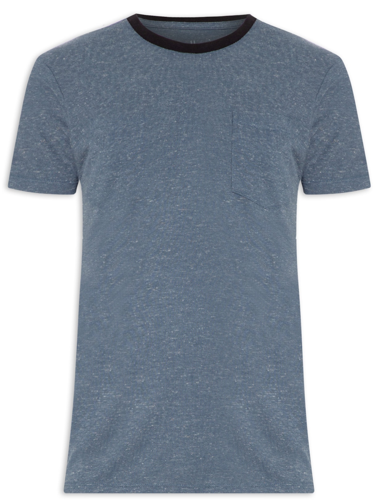 Camiseta Masculina Piquet Botone - Azul
