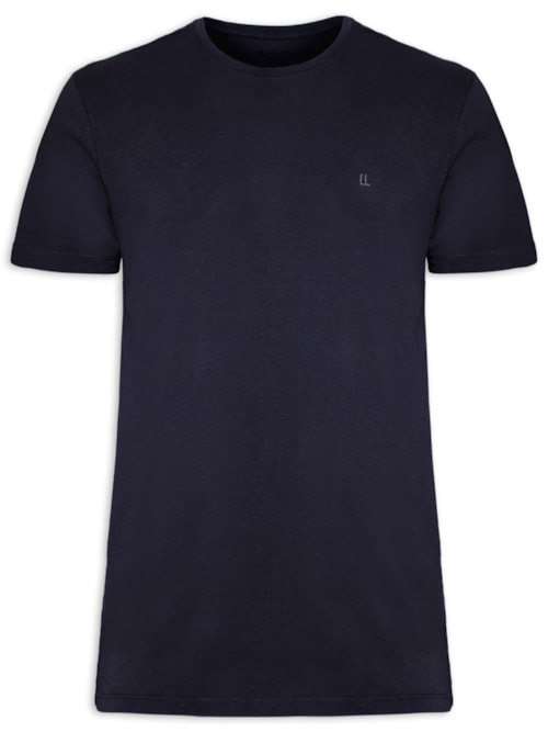 Camiseta Masculina Piquet Logo - Azul