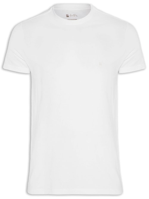 Camiseta Masculina Piquet Logo - Branco