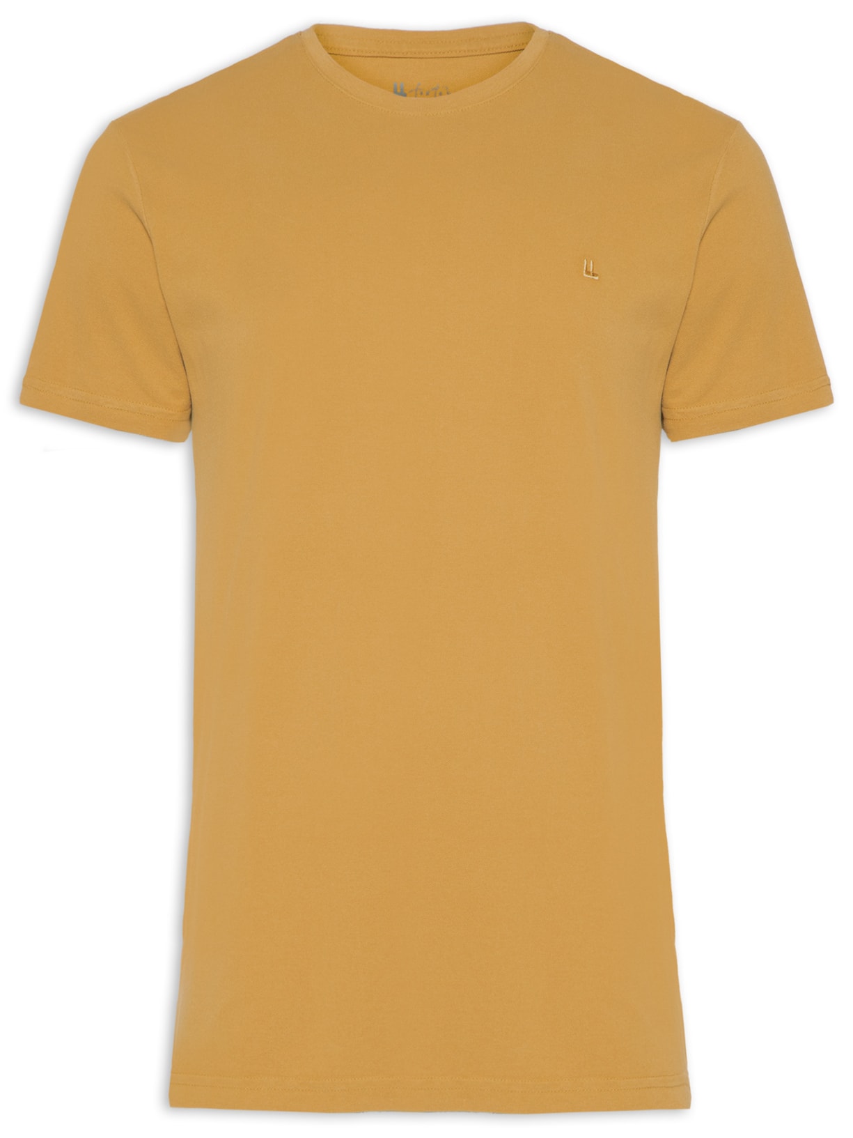 Camiseta Masculina Piquet Logo New - Amarelo