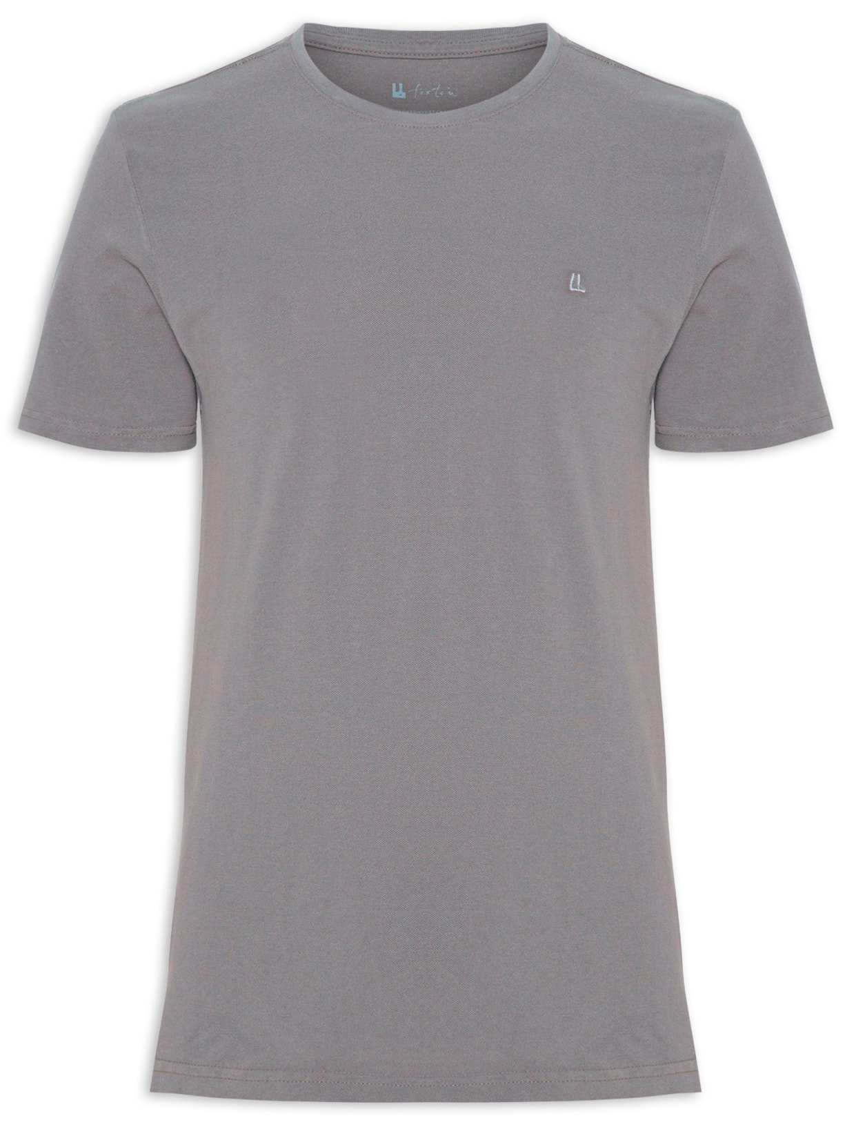 Camiseta Masculina Piquet Logo New - Cinza