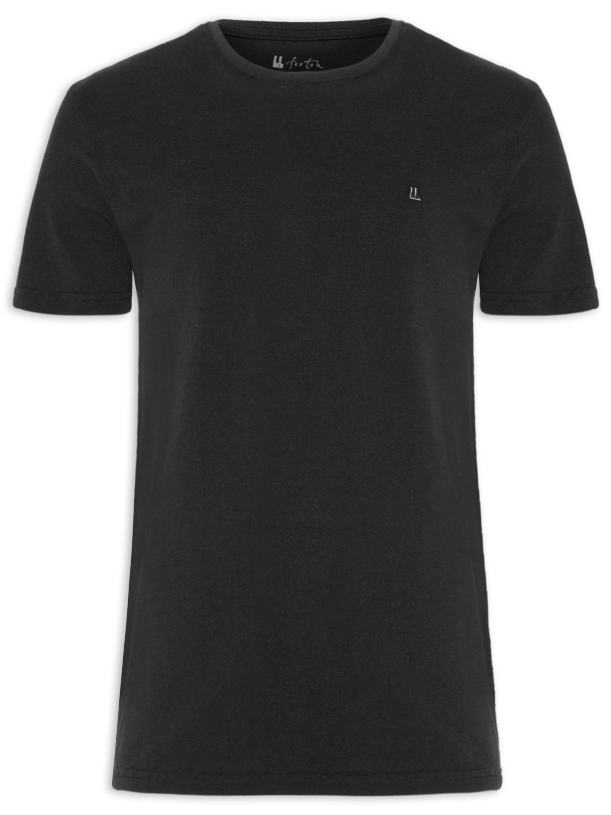 Camiseta Masculina Piquet Logo New - Preto