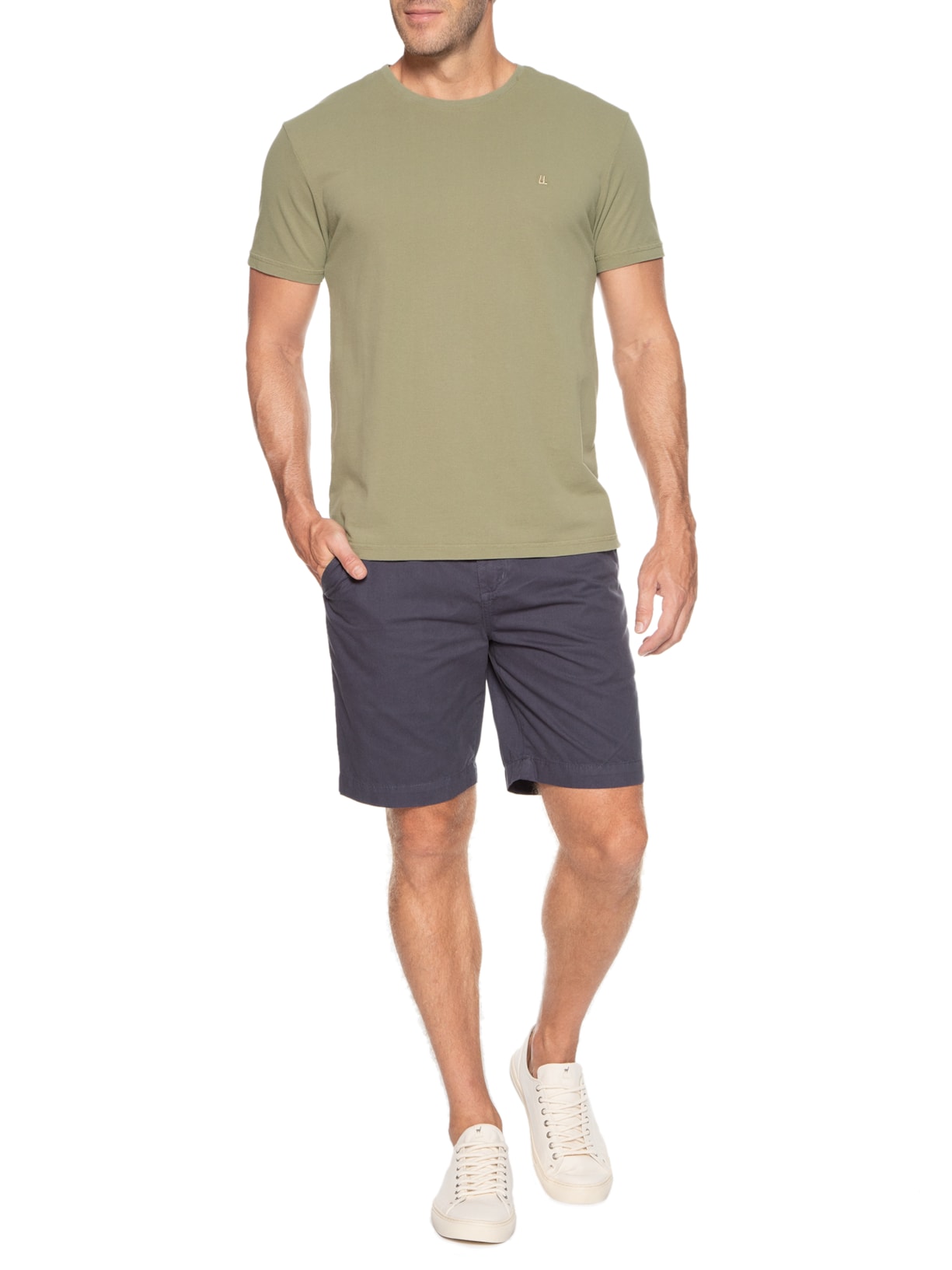 Camiseta Masculina Piquet Logo New Verde Foxton