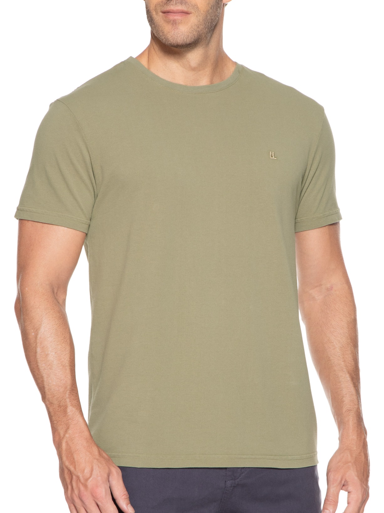 Camiseta Masculina Piquet Logo New Verde Foxton