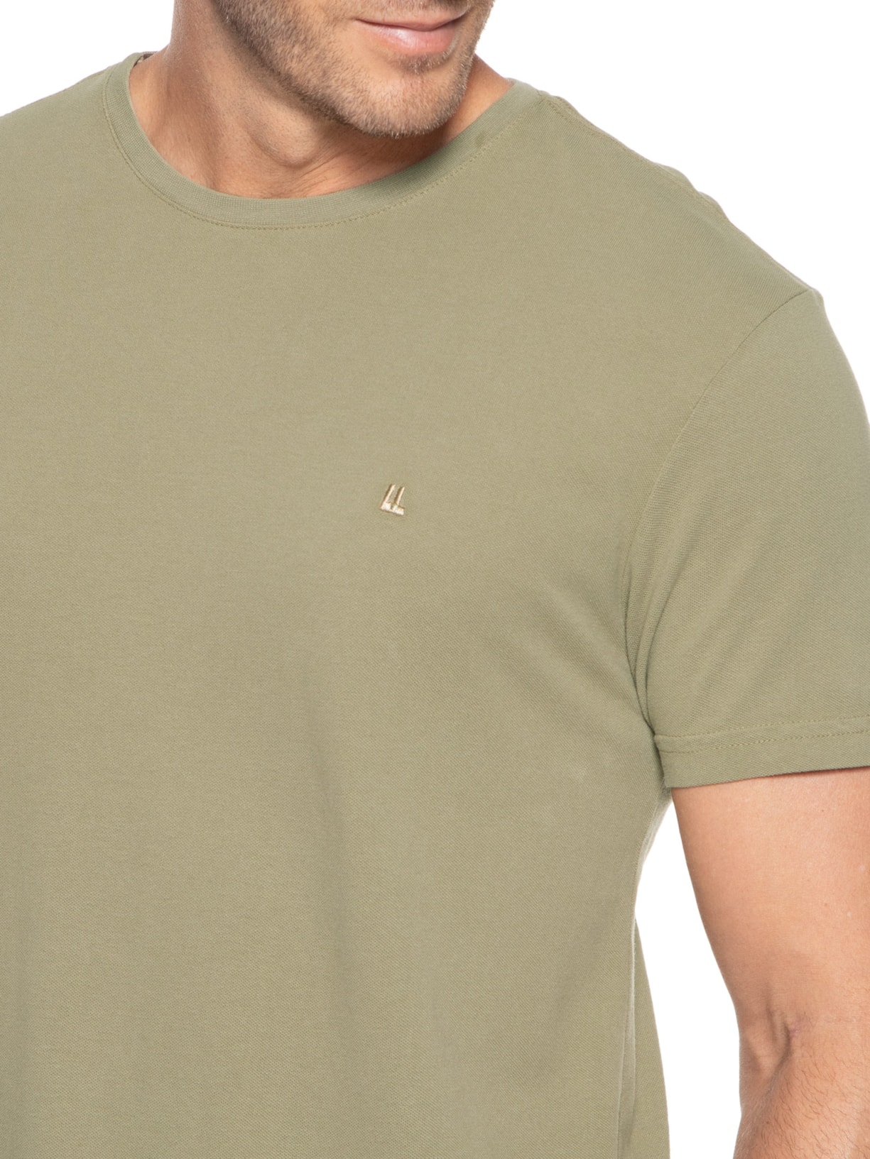 Camiseta Masculina Piquet Logo New Verde Foxton