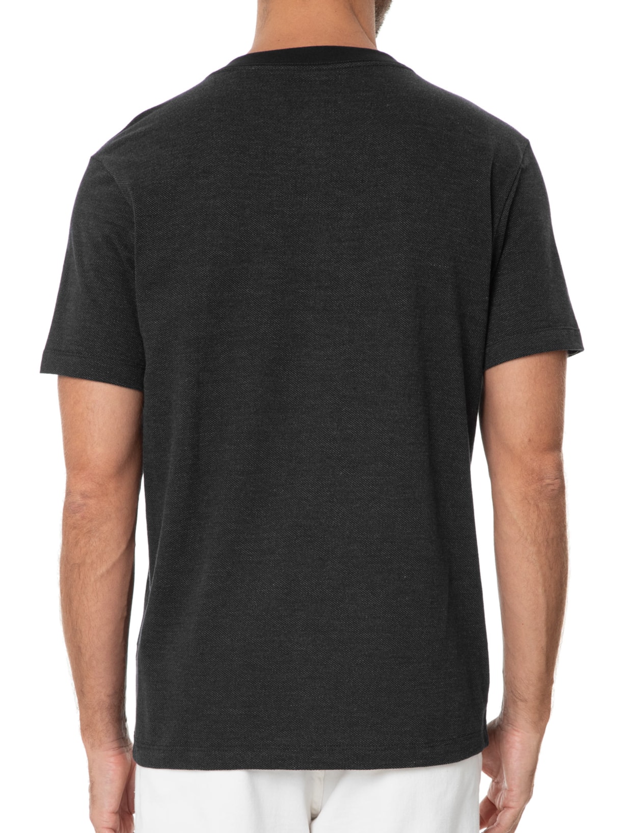 Camiseta Masculina Piquet Pontilhado Preto Aramis