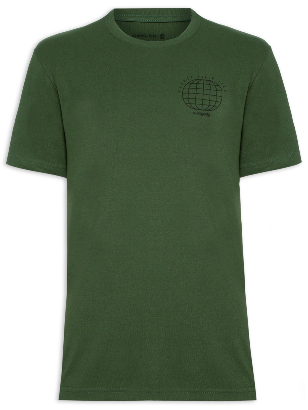 Camiseta Masculina Planet Earth First Manga Curta - Verde