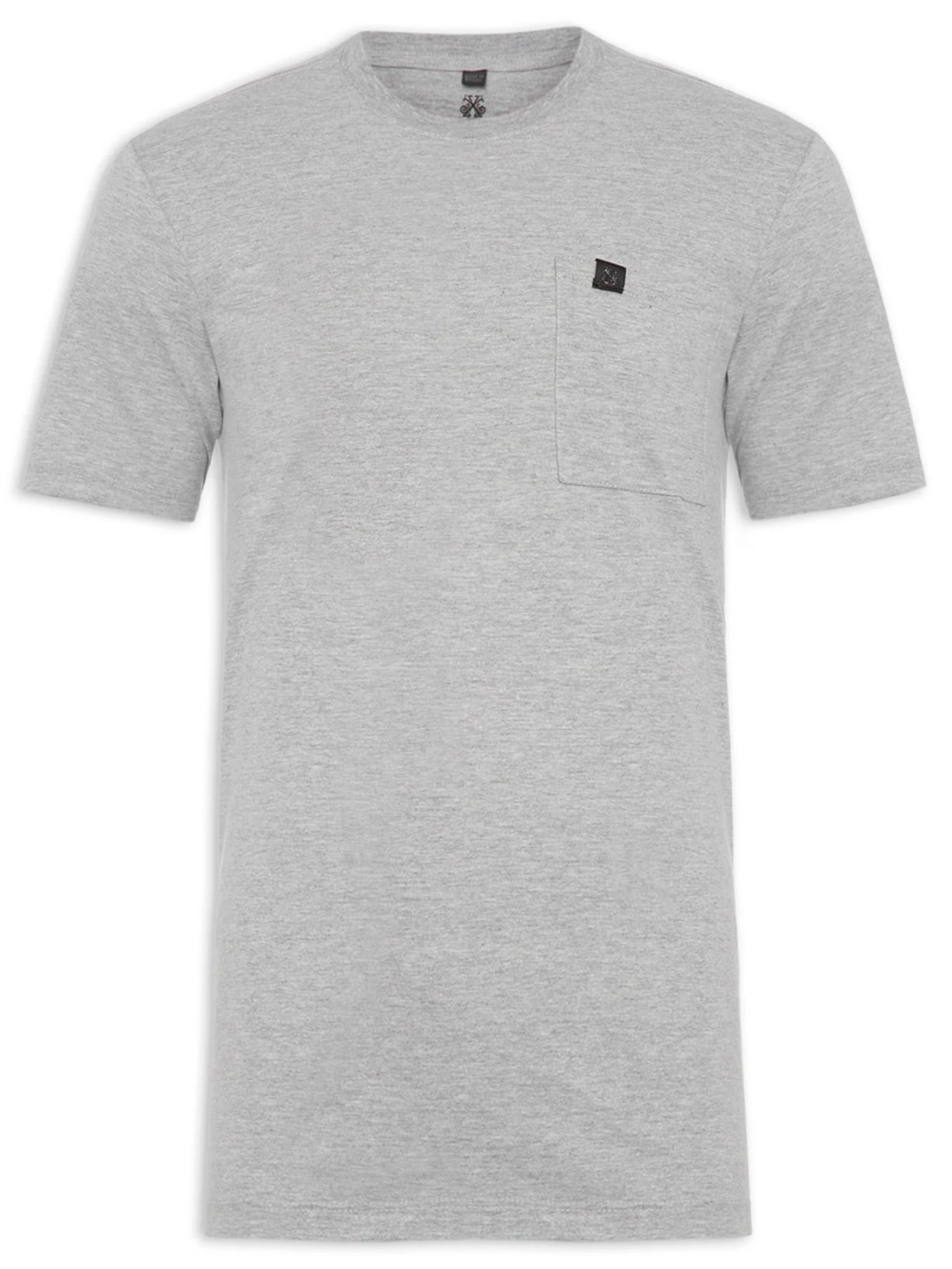 Camiseta Masculina Pocket Basic - Cinza