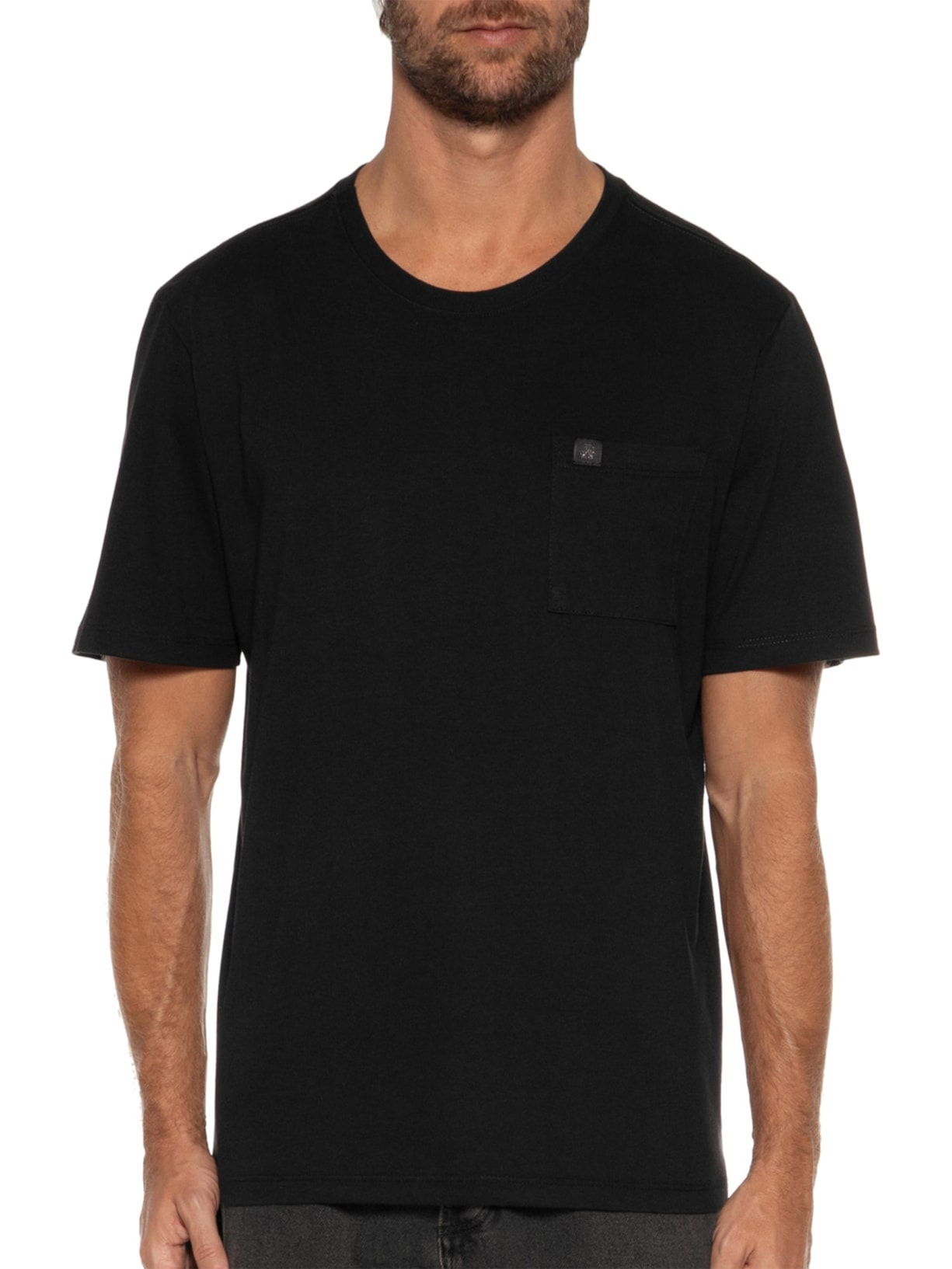 Camiseta Masculina Pocket Basic Preto John John