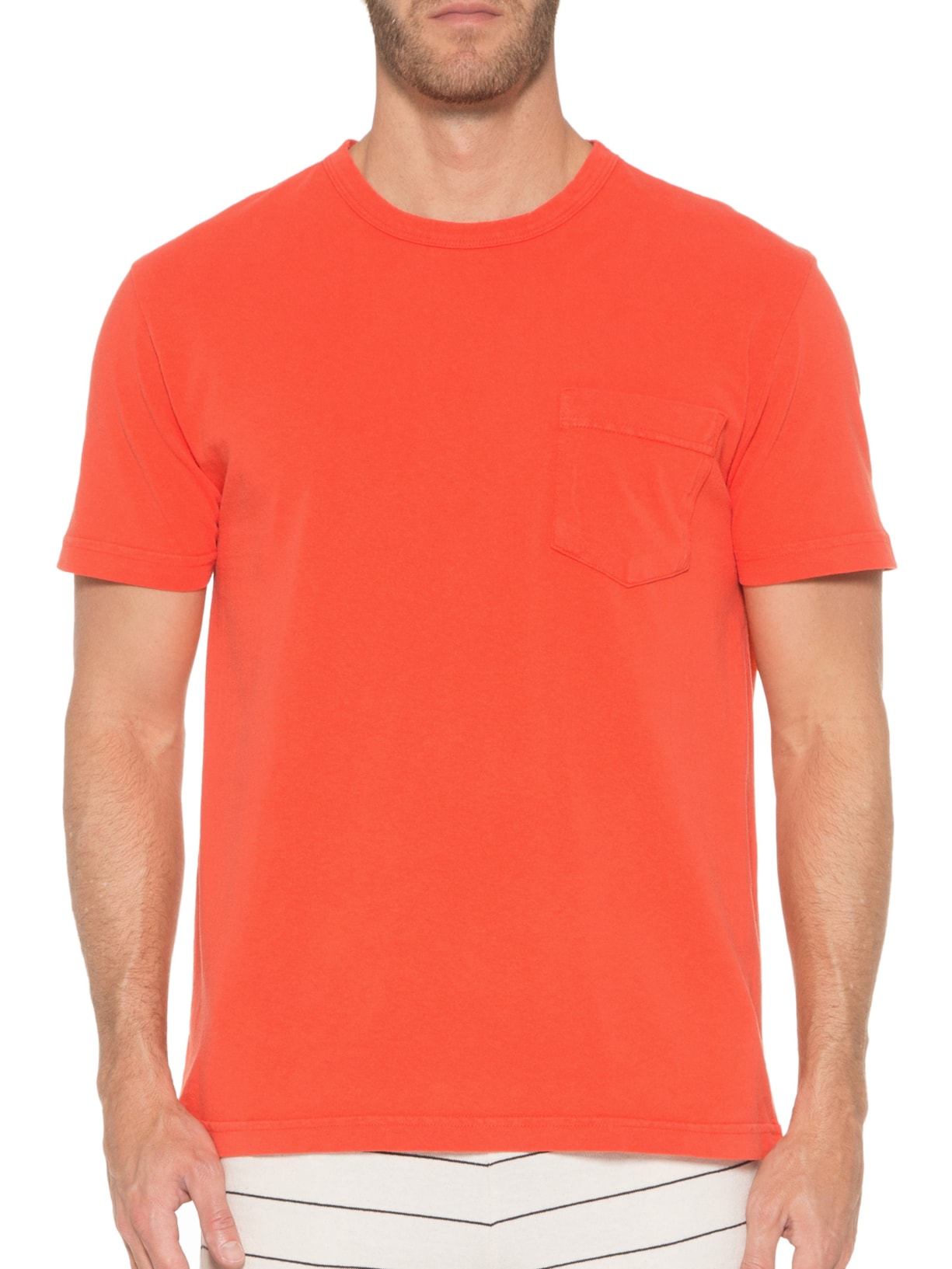 Camiseta Masculina Pocket Recycled Cotton Laranja Osklen