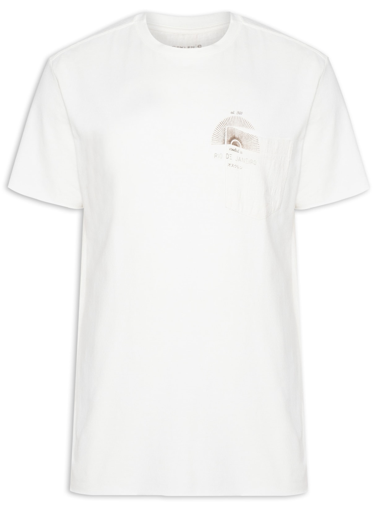 Camiseta Masculina Pocket Trace Women Mc - Off White