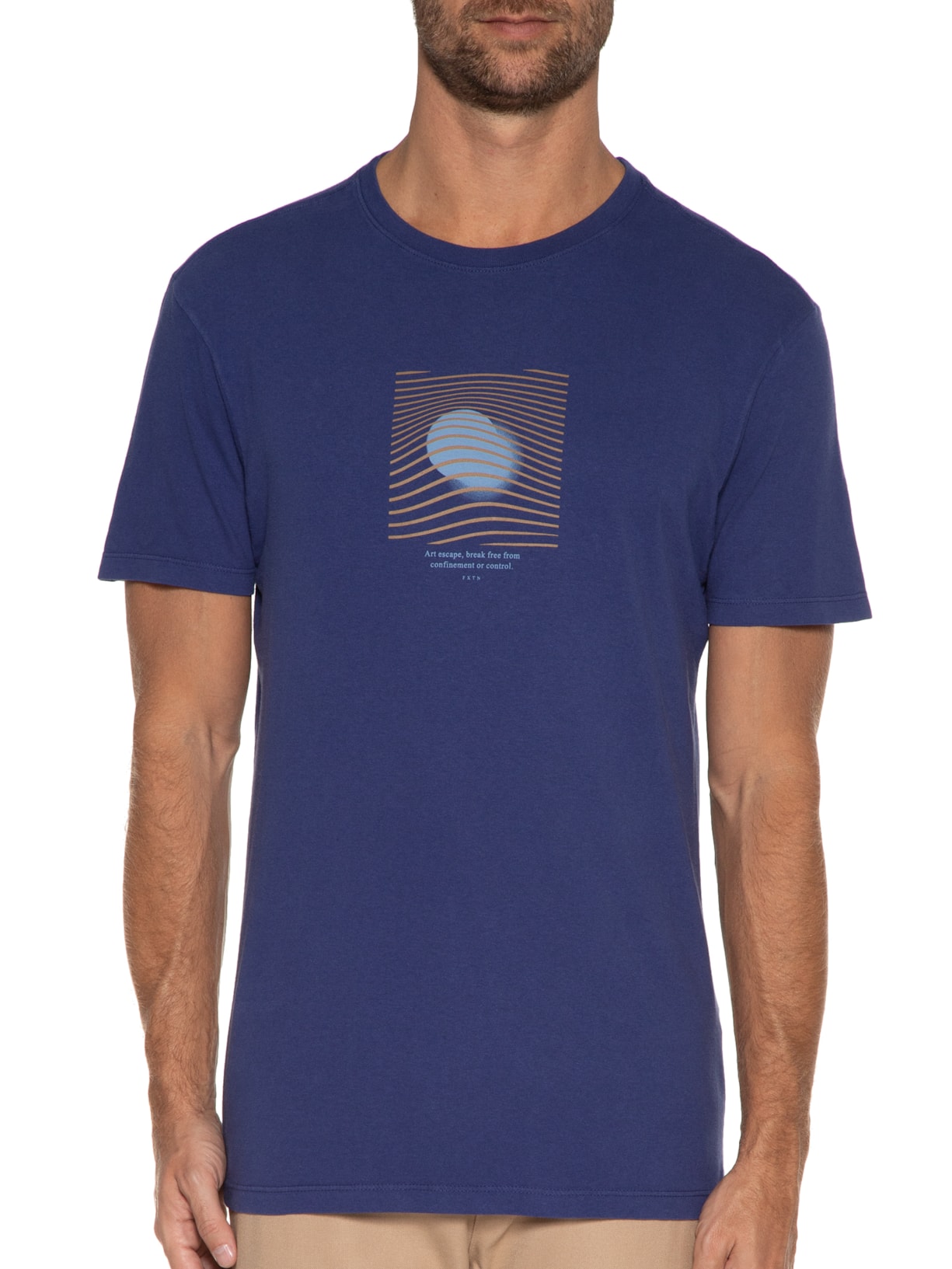 Camiseta Masculina Poetry Azul Foxton
