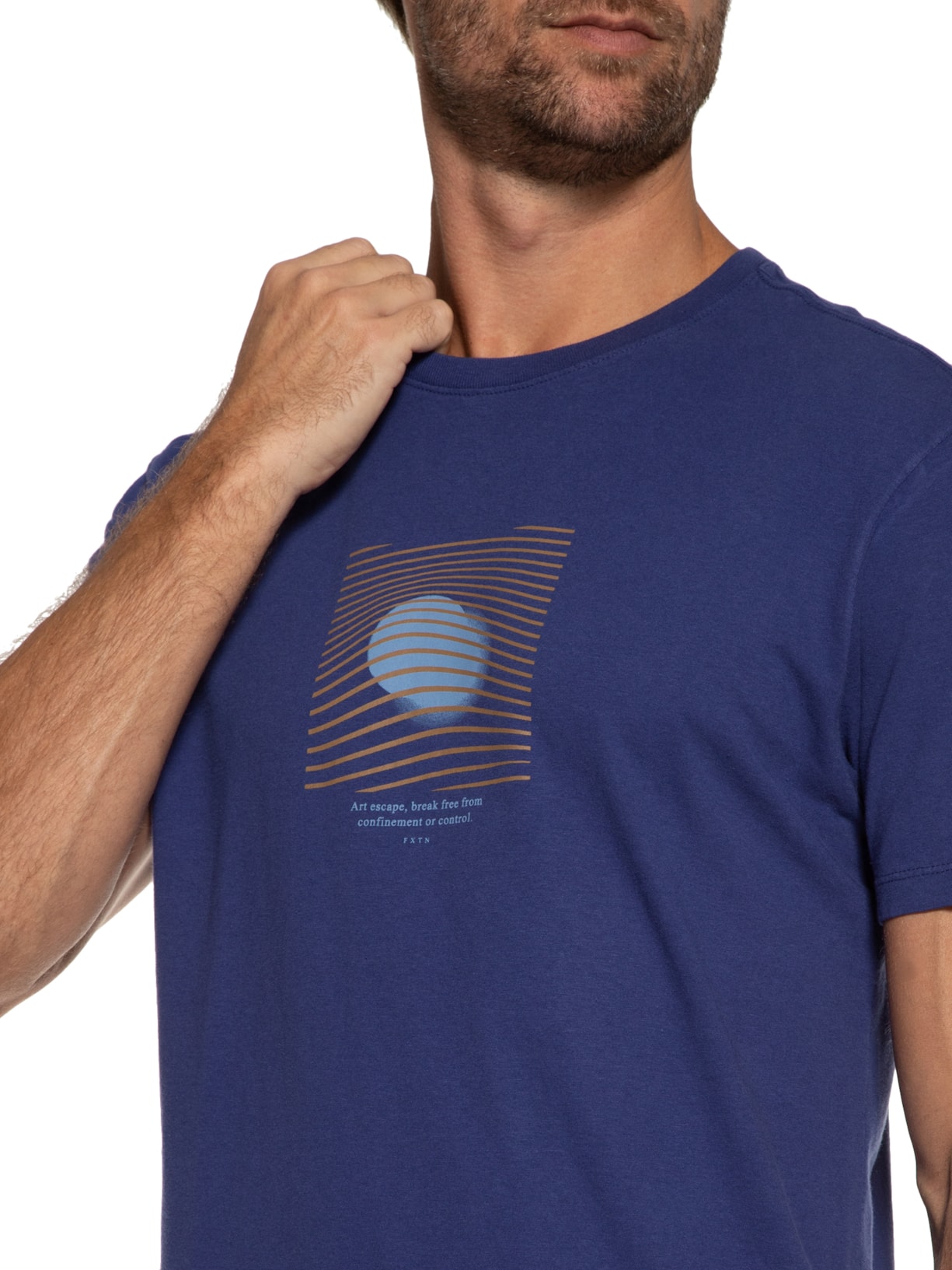 Camiseta Masculina Poetry Azul Foxton