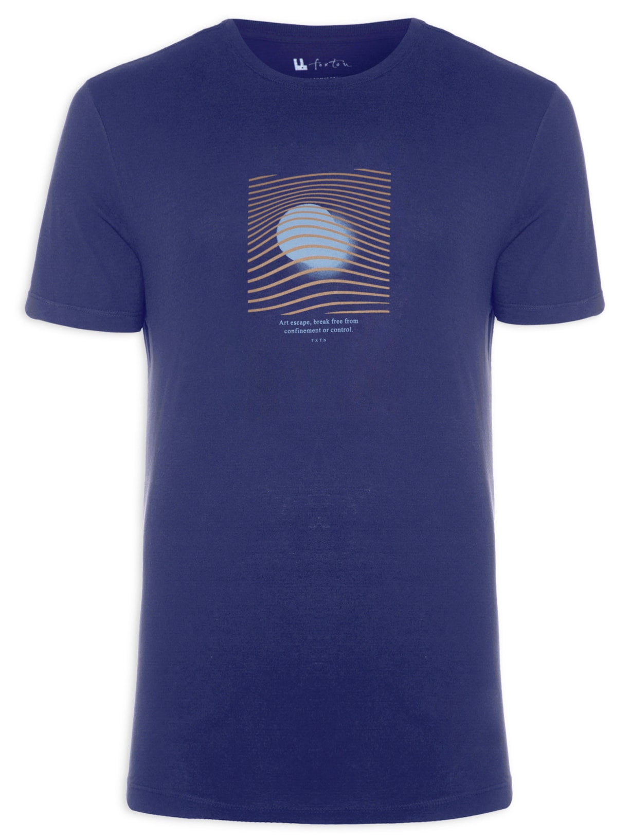 Camiseta Masculina Poetry Azul Foxton
