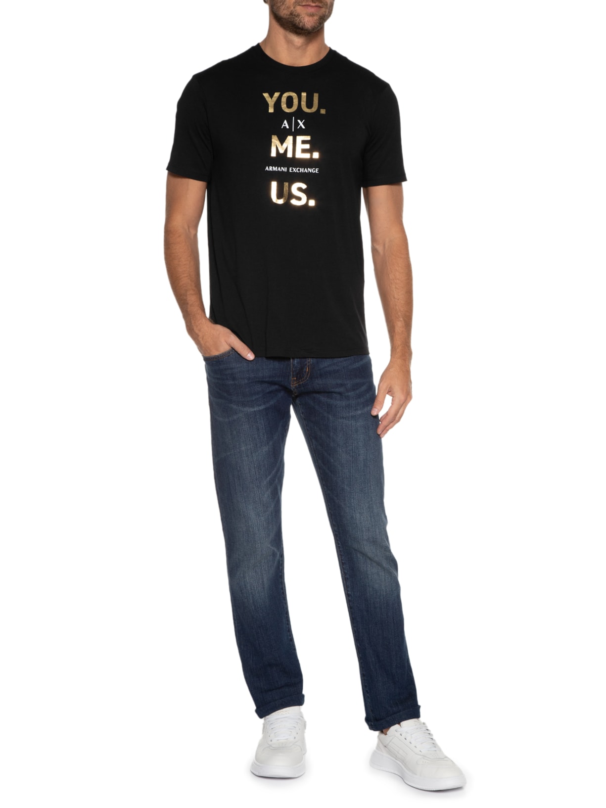 Camiseta Masculina Preto Armani Exchange