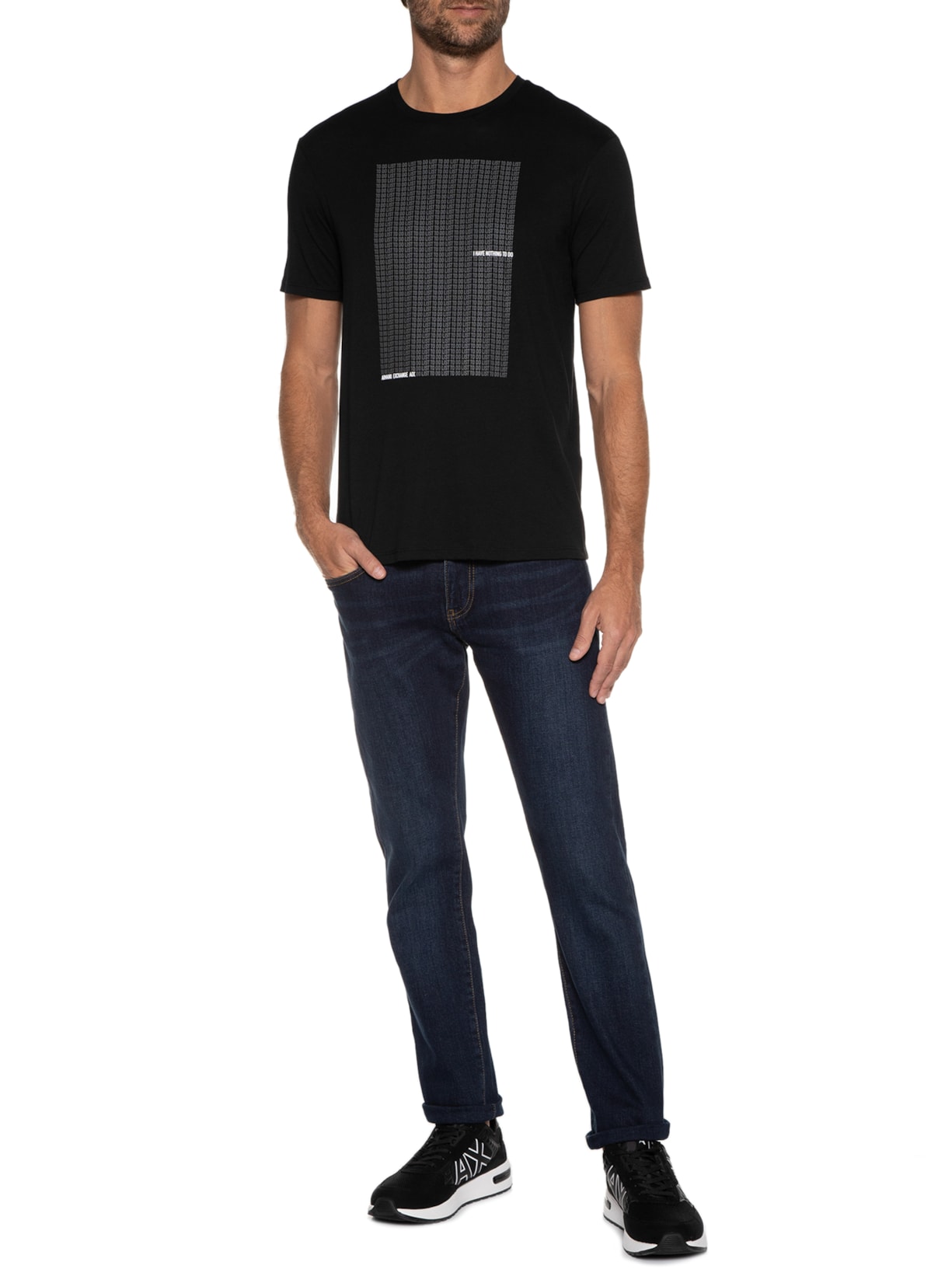 Camiseta Masculina Preto Armani Exchange