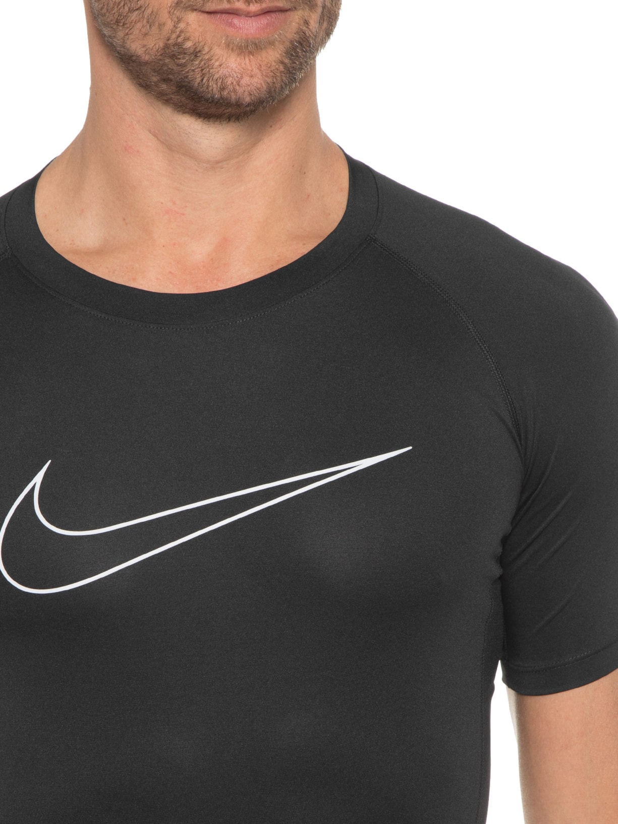 Camiseta Masculina Pro Dri-FIT Preto e Branco Nike