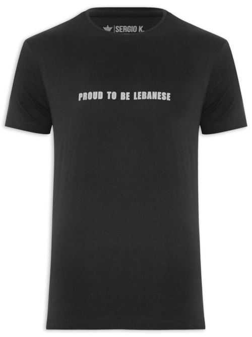 Camiseta Masculina Proud Lebanese - Preto