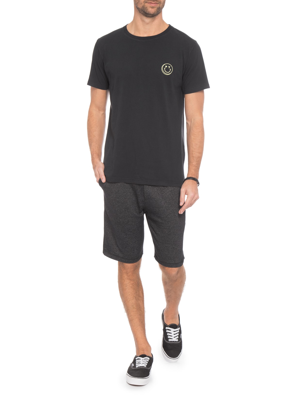 Camiseta Masculina Proud Preto Purple Yellow