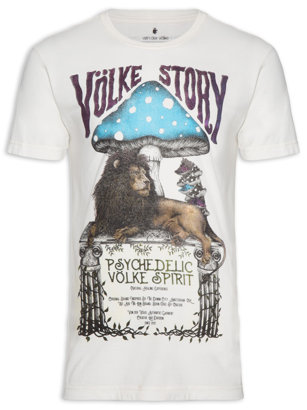 Camiseta Masculina Psychedelic Branco Von Der Volke