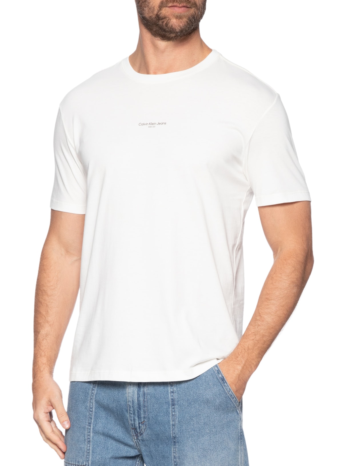 Camiseta Masculina Push Your Limits Branco Calvin Klein Jeans