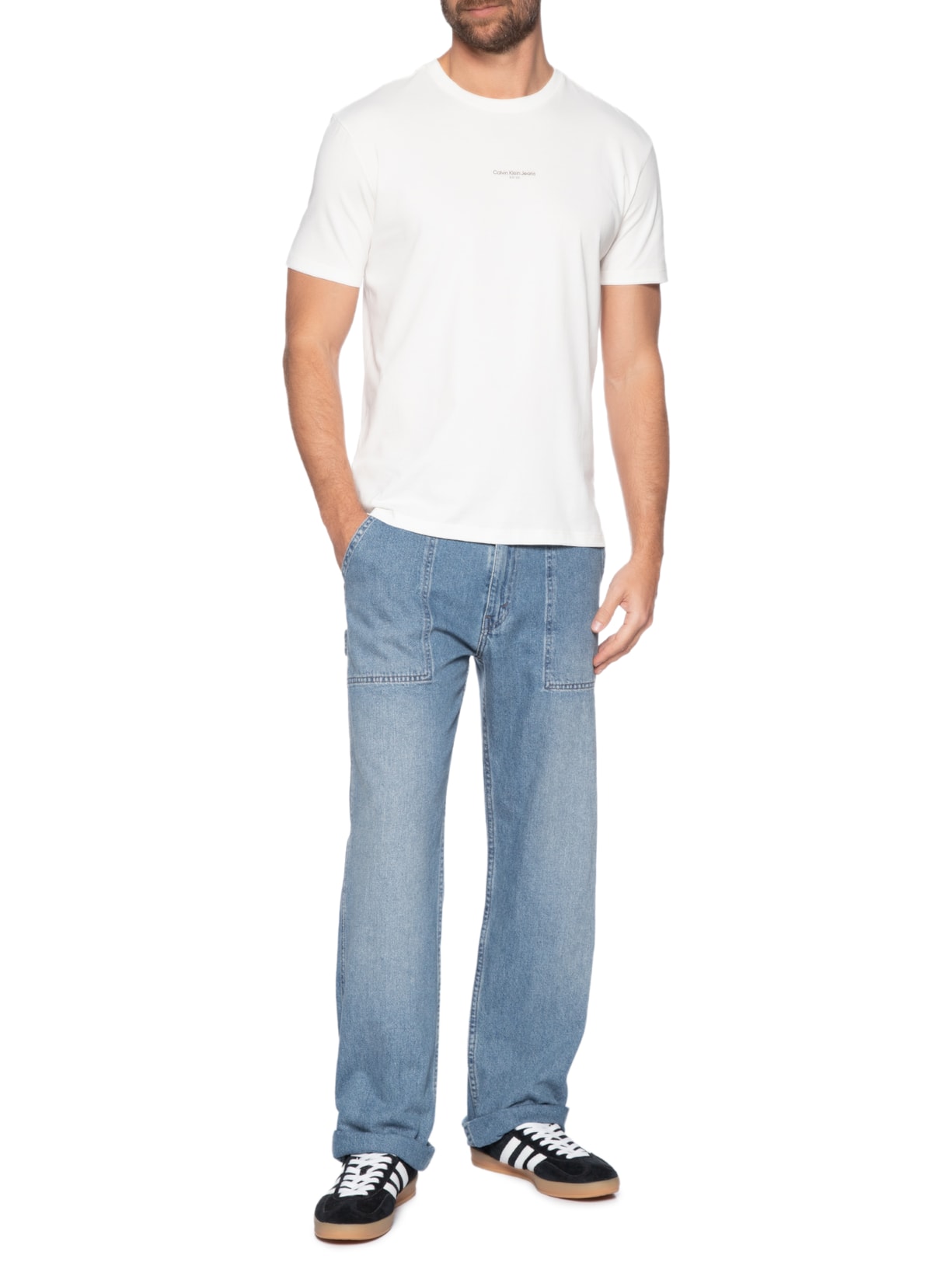 Camiseta Masculina Push Your Limits Branco Calvin Klein Jeans