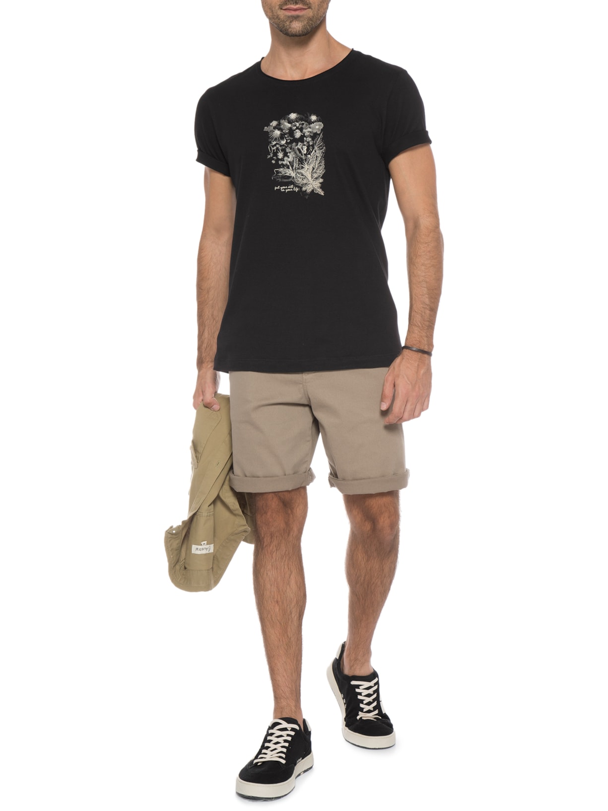 Camiseta Masculina Put Your Art Preto Urbô