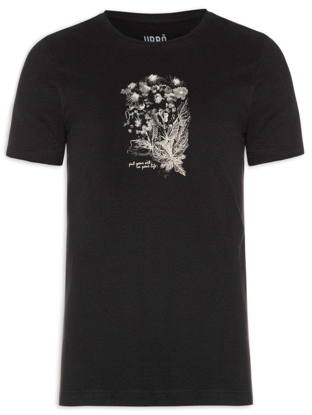 Camiseta Masculina Put Your Art Preto Urbô
