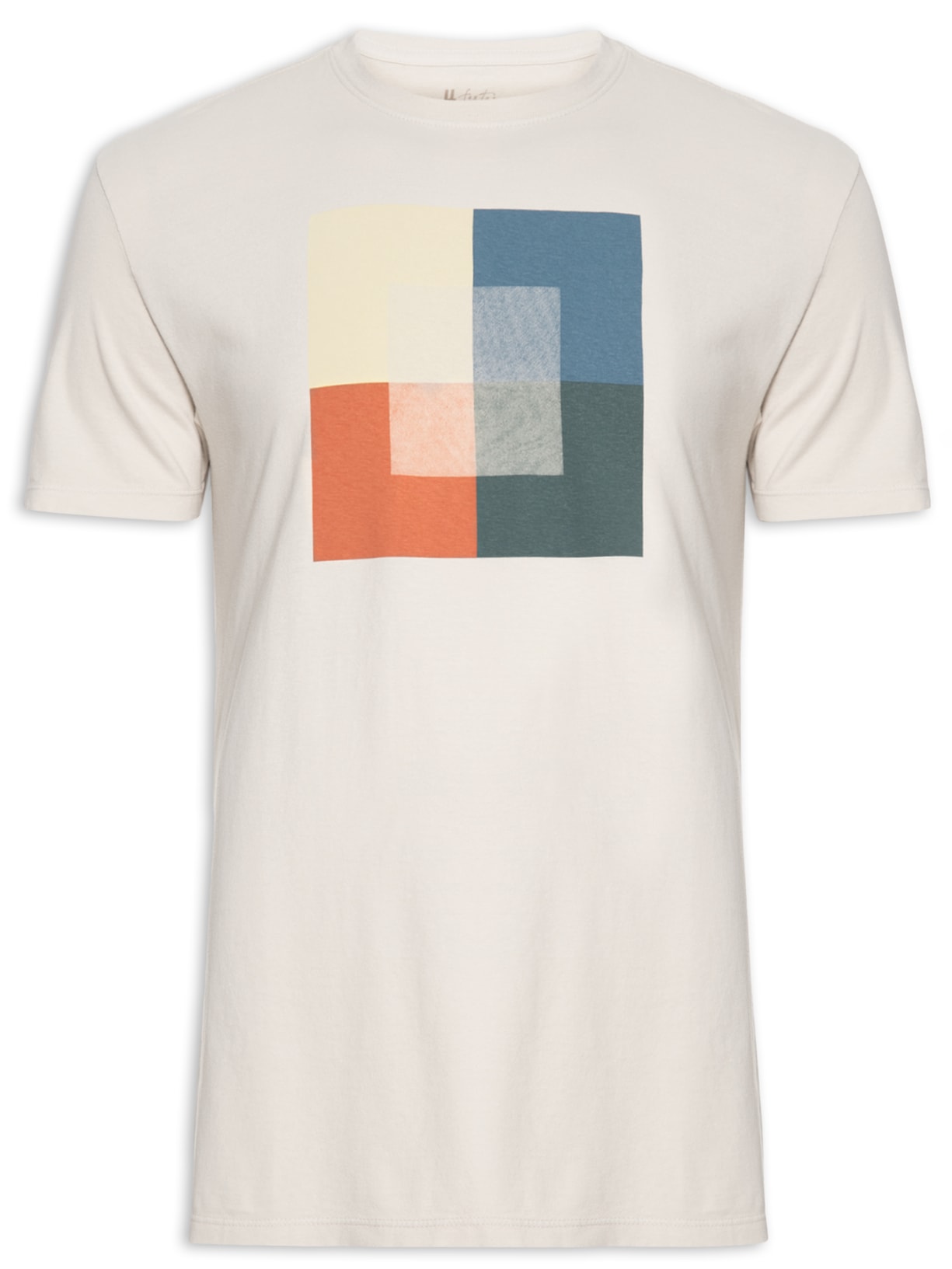 Camiseta Masculina Quadra - Bege